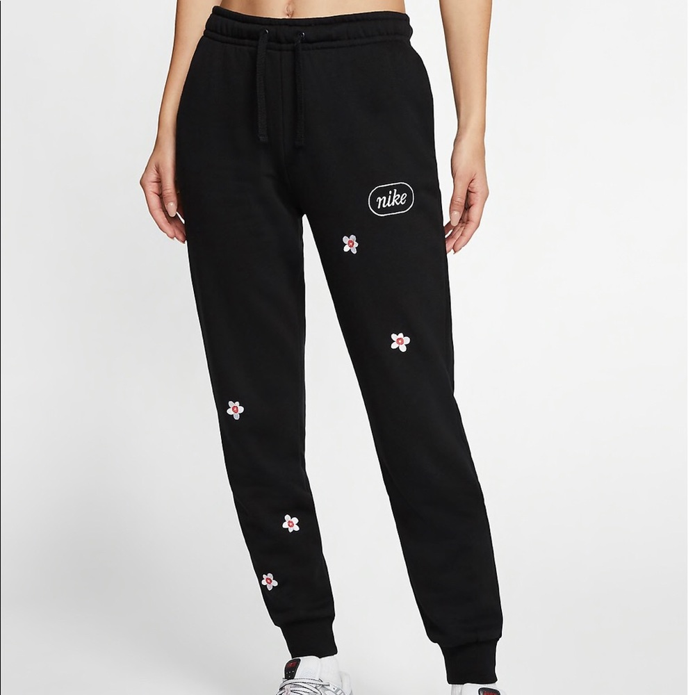 Floral Embroidered Nike Sweatpants